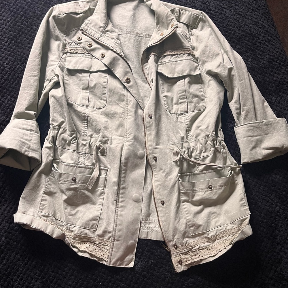 Women's Cream Utility Jacket